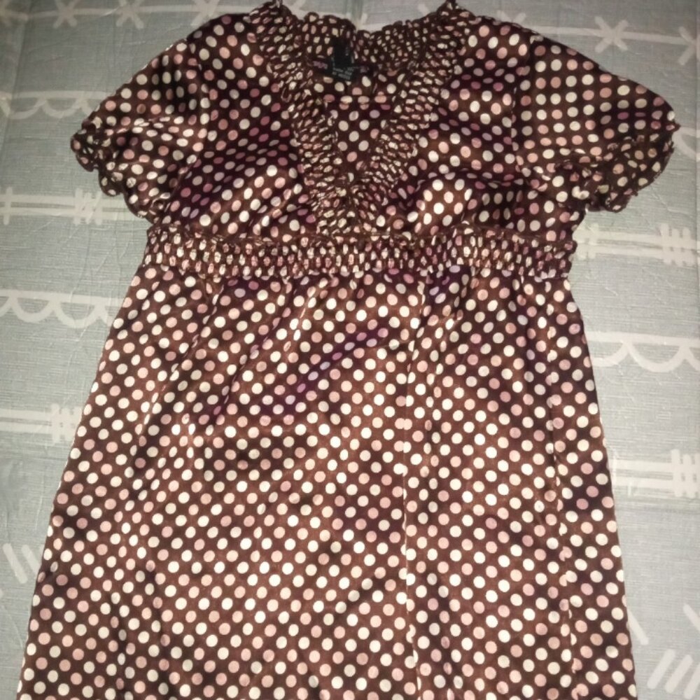 Polka dot silky top